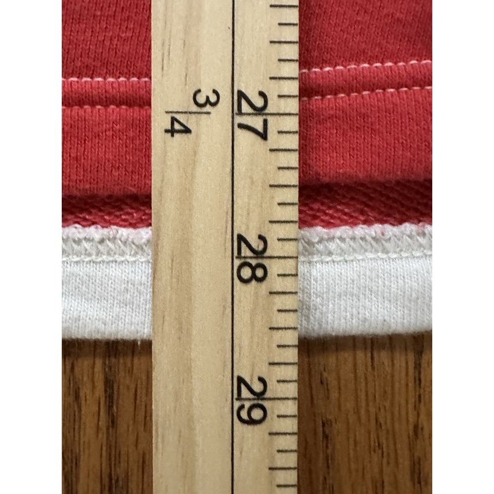 Aerie Women Small Prep Rally Rugby Sweatshirt Red White Striped Oversized Fit - Picture 9 of 9